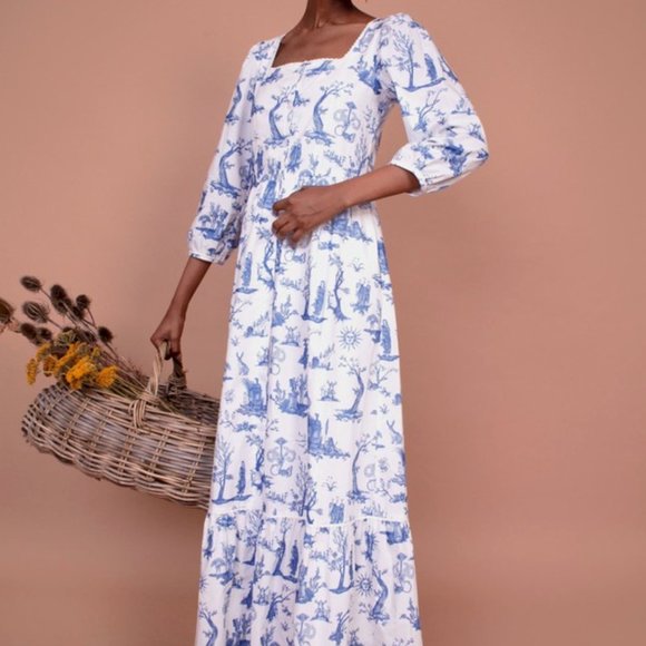 Meadows Dresses Nwt Meadows Ixora Dress Toile De Jouy Print Size